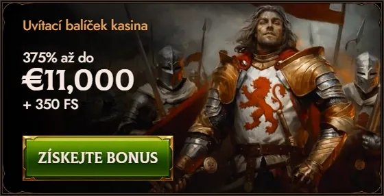 Crusado Casino welcome bonus banner: 375% up to €11,000 + 350 FS