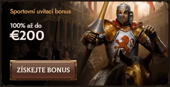Sportovní uvítací bonus 100% až do €200 Získejte bonus