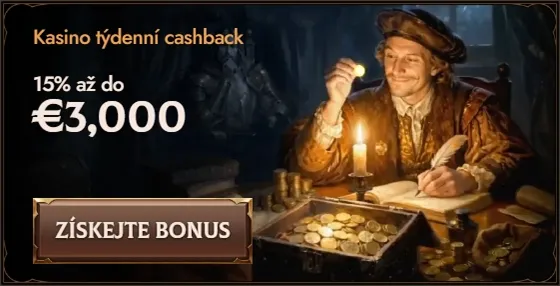 Crusado Casino weekly cashback bonus 15% up to €3,000