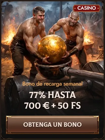 Crusado Casino weekly reload bonus 77% up to 700€ + 50 FS