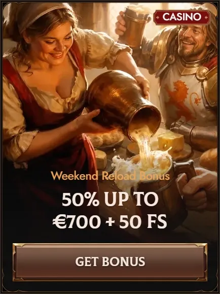 Crusado Casino Weekend Reload Bonus 50% up to €700 + 50 FS