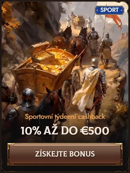 Sportovní týdenní cashback 10% až do €500 bonus offer