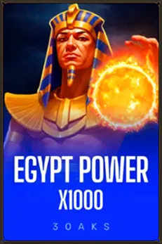 EGYPT POWER X1000 slot game with pharaoh holding a sun