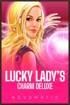 Lucky Lady's Charm Deluxe slot game with a blonde mystic woman
