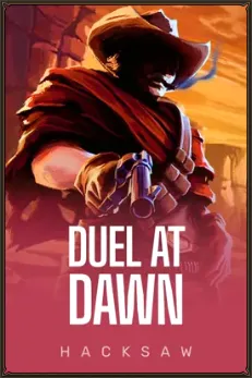 Duel at Dawn Hacksaw slot game with cowboy holding a pistol